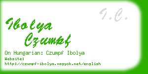 ibolya czumpf business card